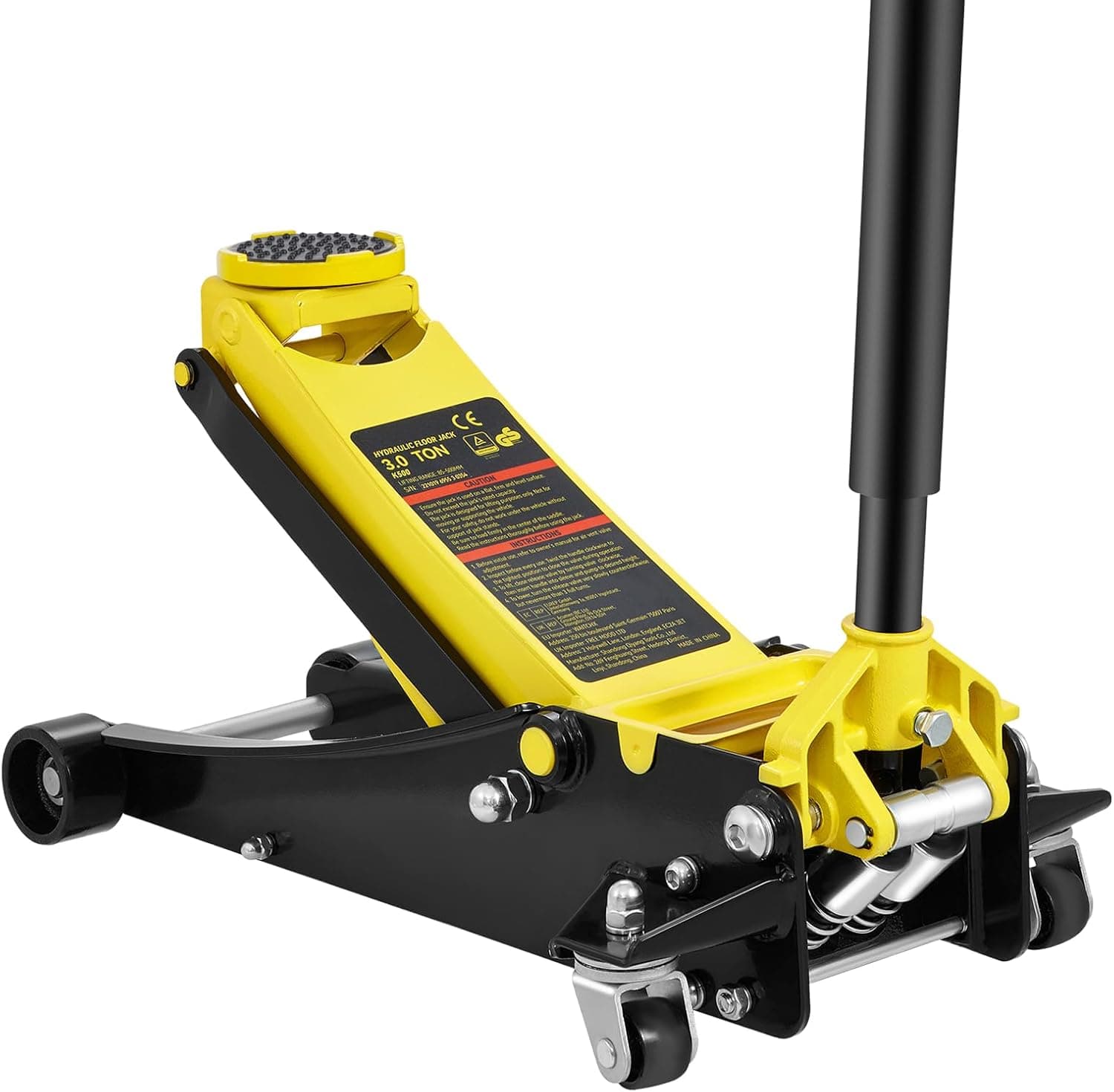 VEVOR Low-Profile 3-Ton Hydraulic Floor Jack with Rapid Pump