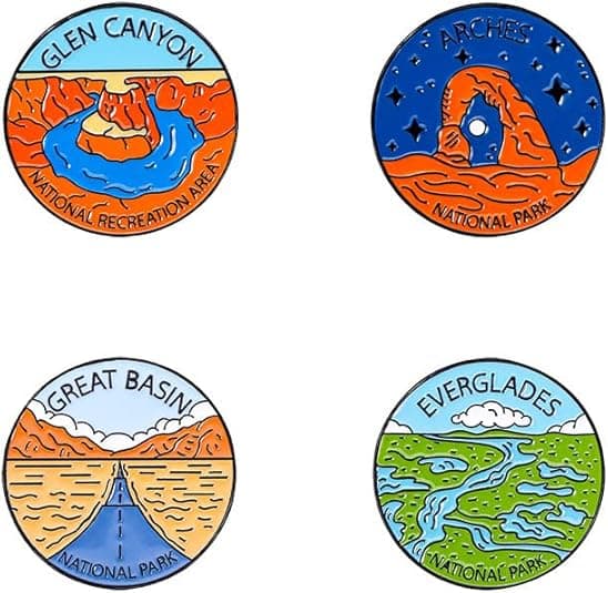 National Parks Enamel Pin Set (4 Pins)