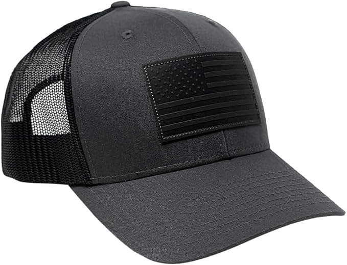 American Flag Patch Trucker Hat