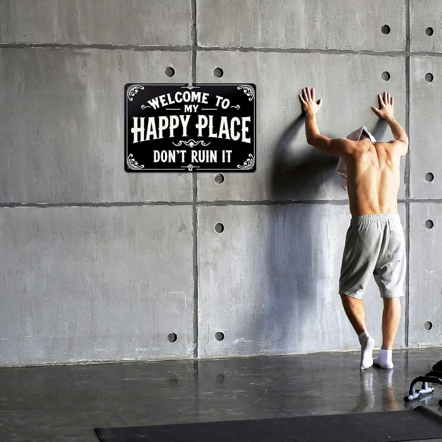 "This Is My Happy Place" Garage Metal Sign