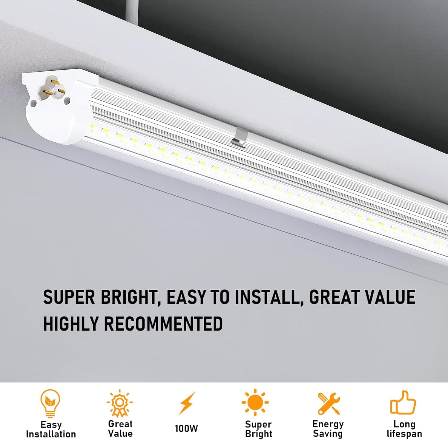 LED Shop Light 100W 14000 Lumen — Deformable Garage Ceiling Light