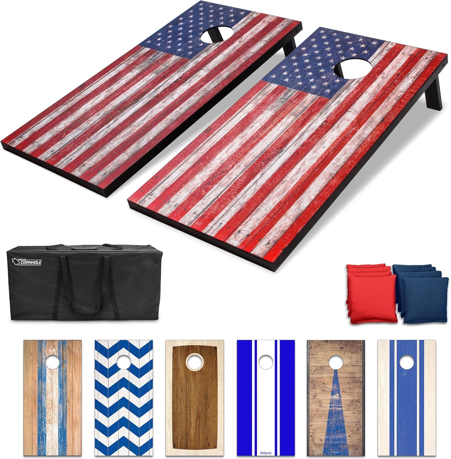 Regulation Cornhole Board Set — American Flag